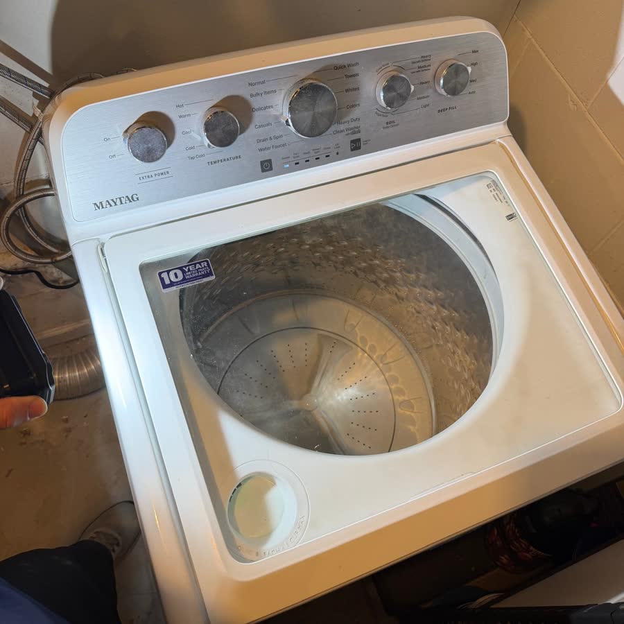 Maytag washer ready after the repair